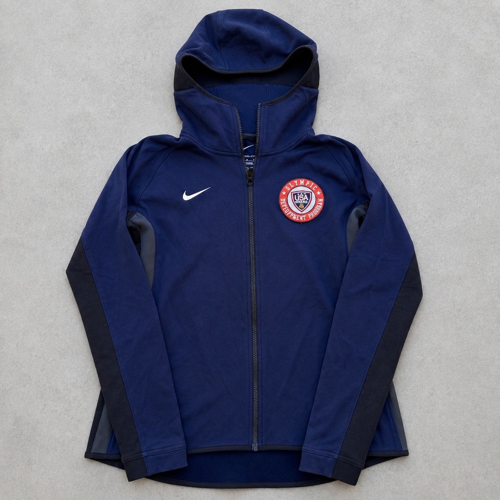 Nike Therma FIT Sz M USA Water Polo Olympic Development Program ODP Hoodie Navy